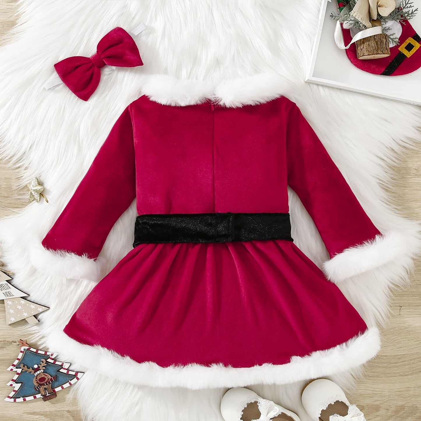Christmas Baby Dress with Bow