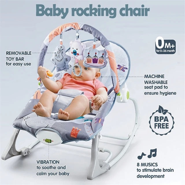 in 1 Electric Baby Bassinet Toddler Rocker with Music Baby Comfort Rocker