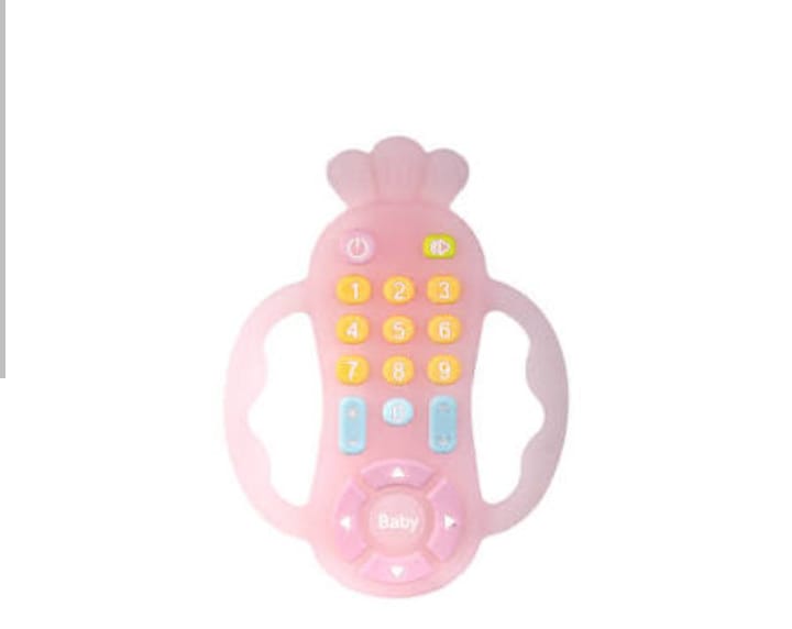 silicone baby remote control teething toy.