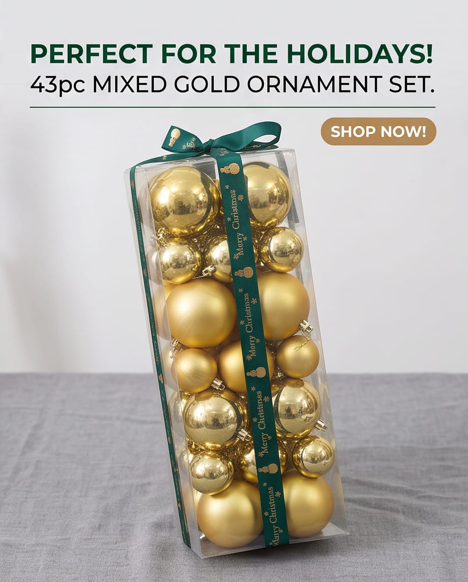 43-piece set of Matt & Shiny Christmas Hanging Balls