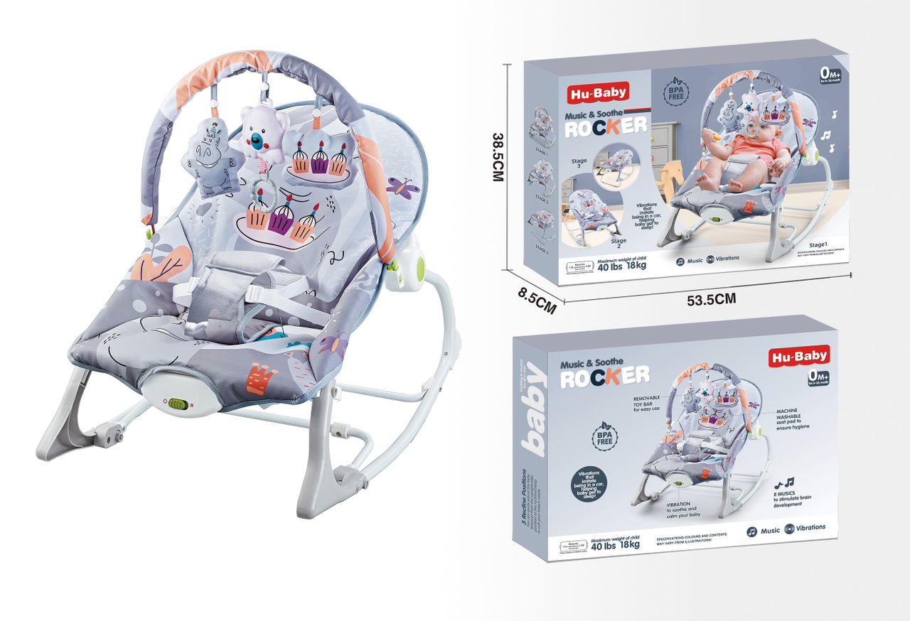 in 1 Electric Baby Bassinet Toddler Rocker with Music Baby Comfort Rocker