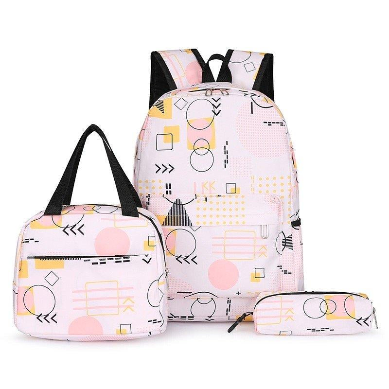 3 Pieces Set Teenagers Backpack