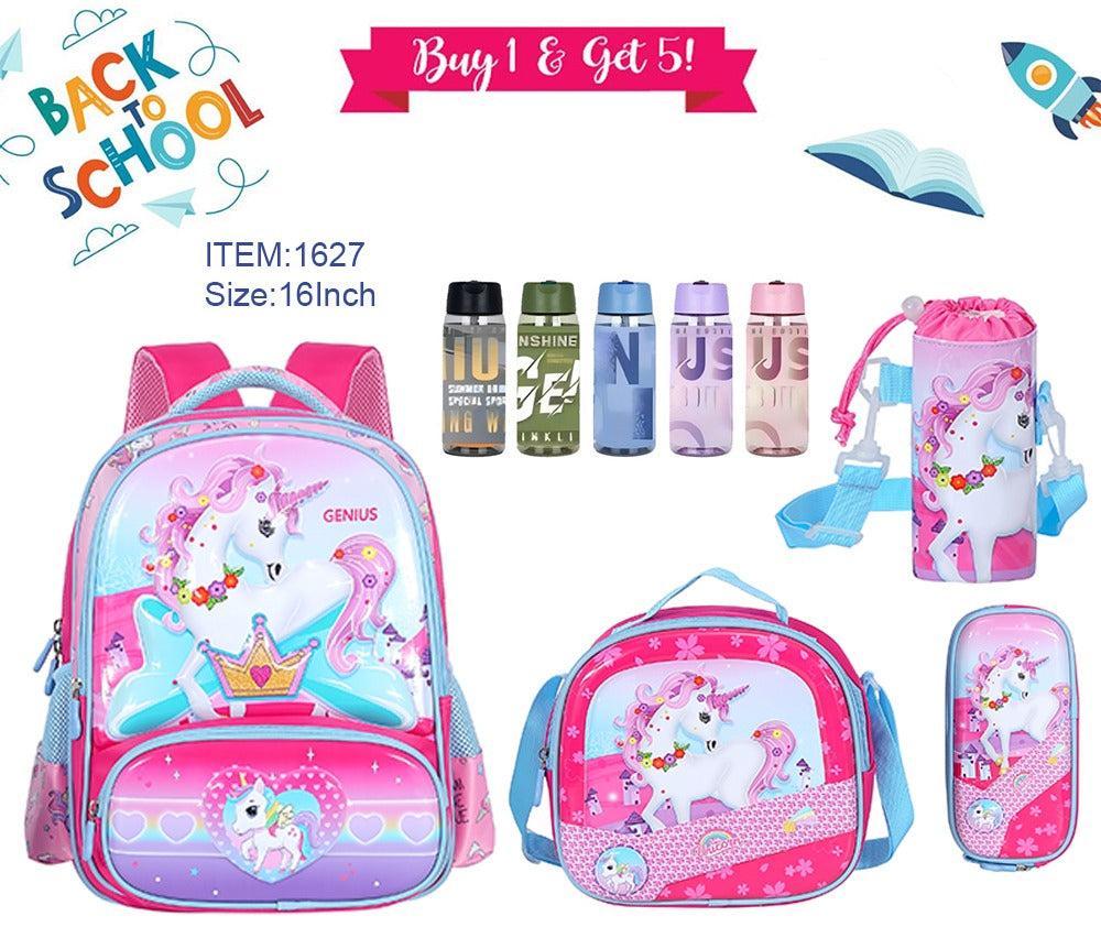 Unicorn Backpack 16” set