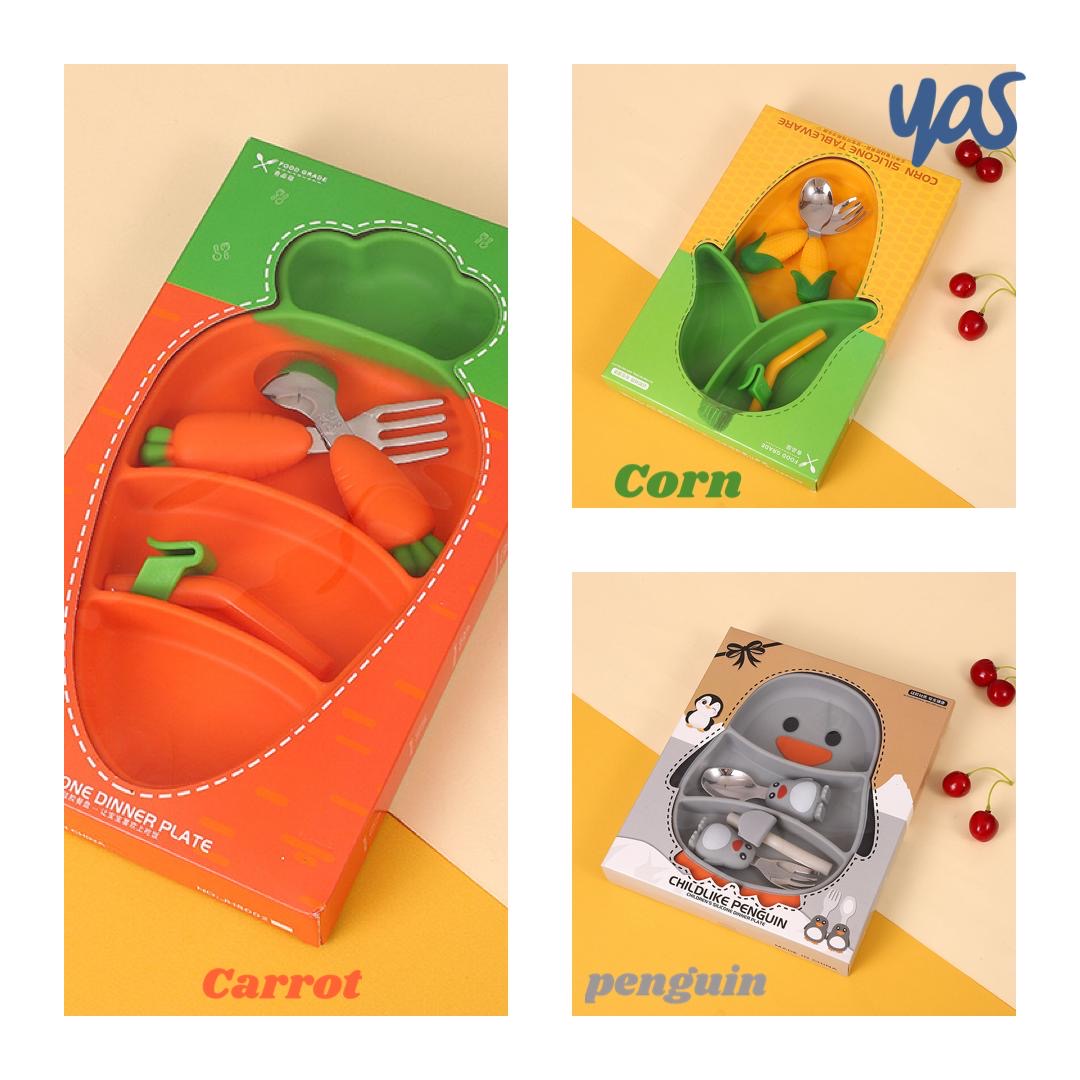 Kids cartoon dinner plate