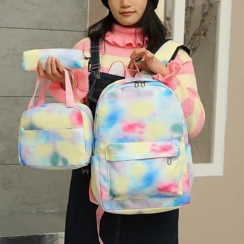 3 Pieces Set Teenagers Backpack
