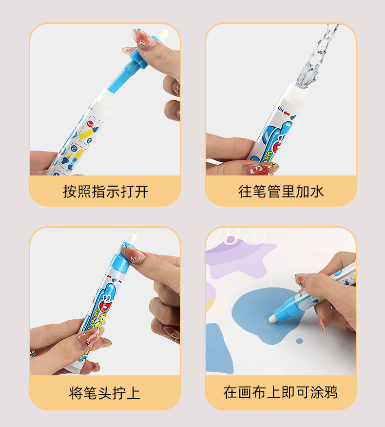 Magical water canvas drawing