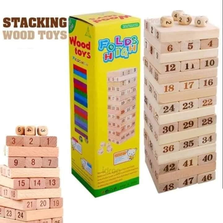 Stacking wood toys Jenga