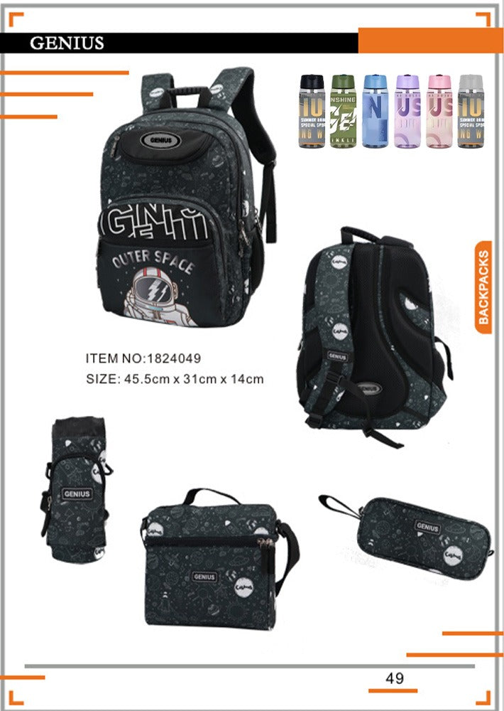 Space Genius, School Bag, Set Of 5 Pcs, 18"
