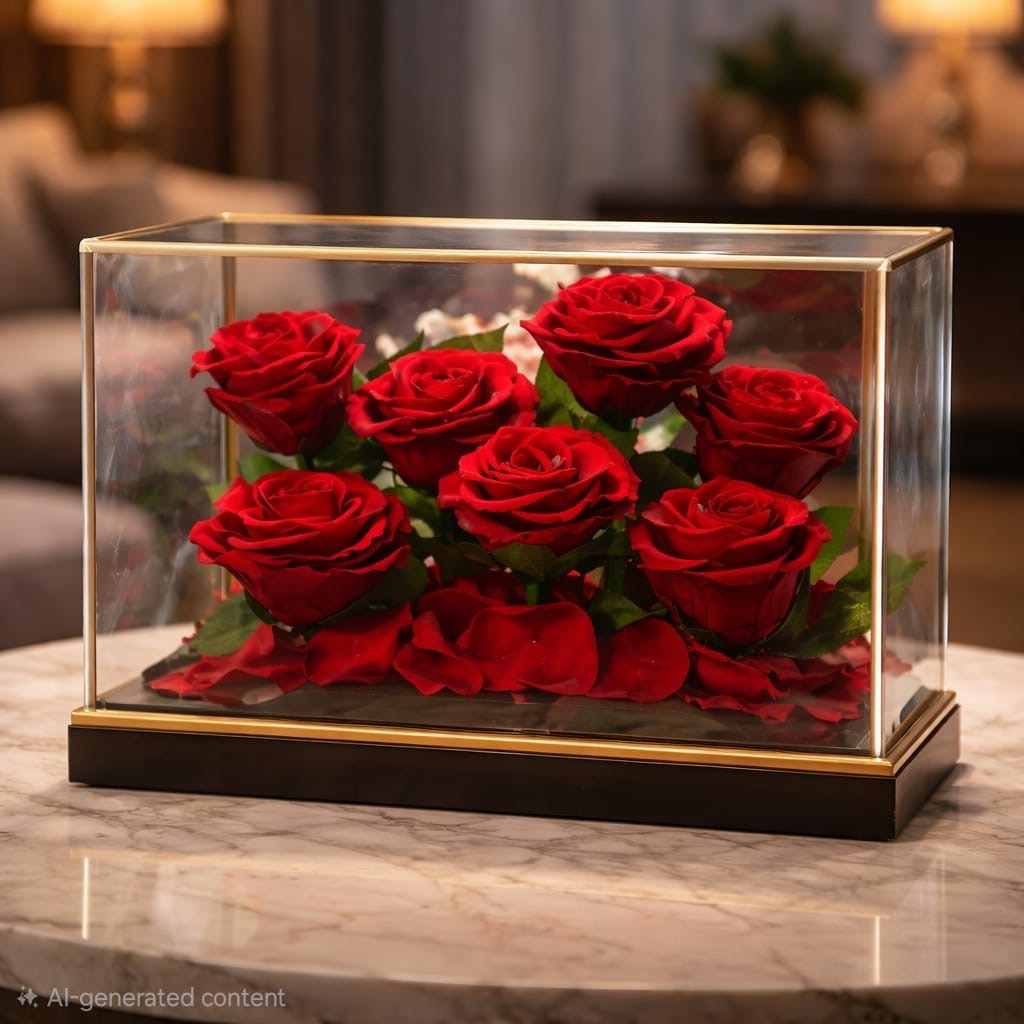 Real flowers packaged