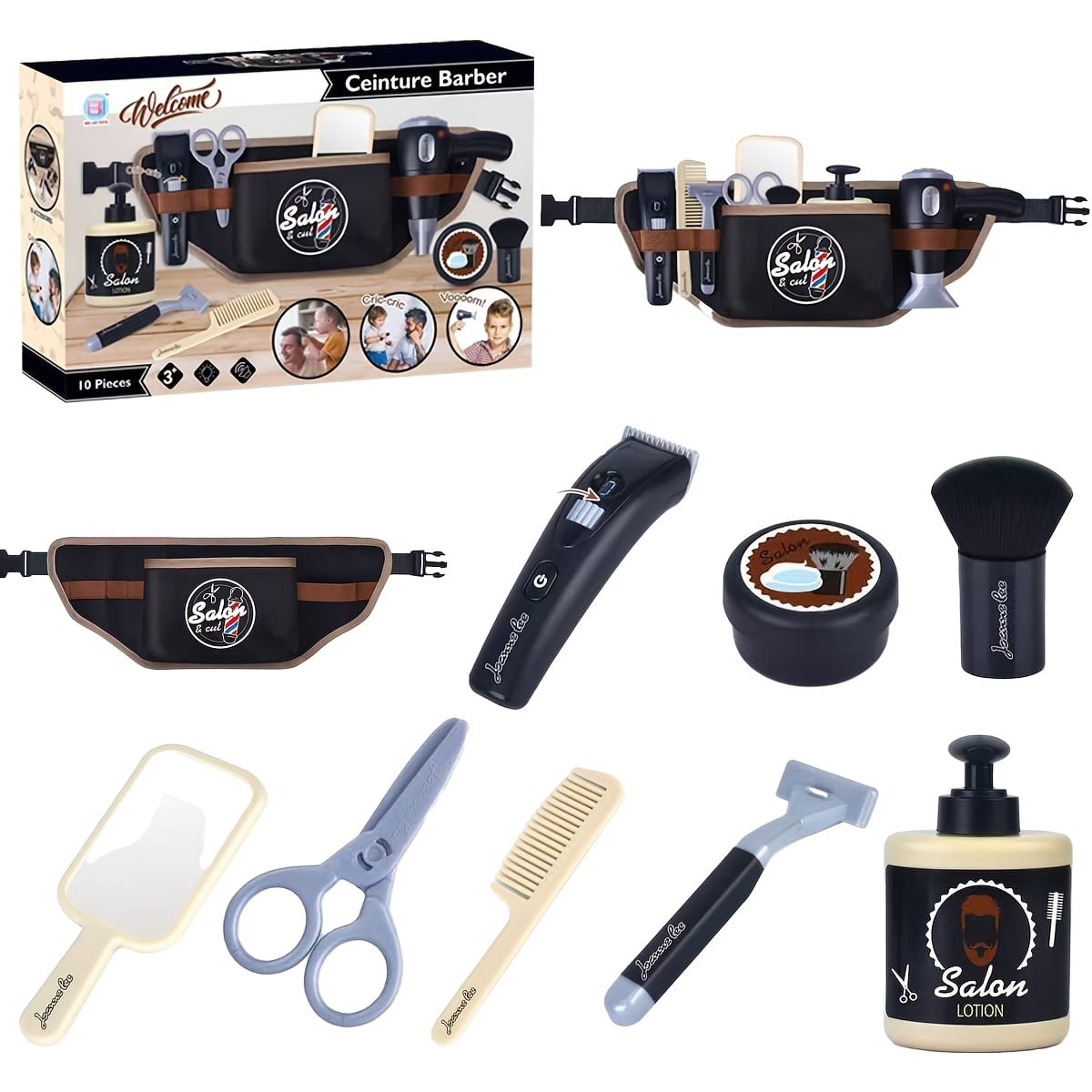 Salon & barber belt play set