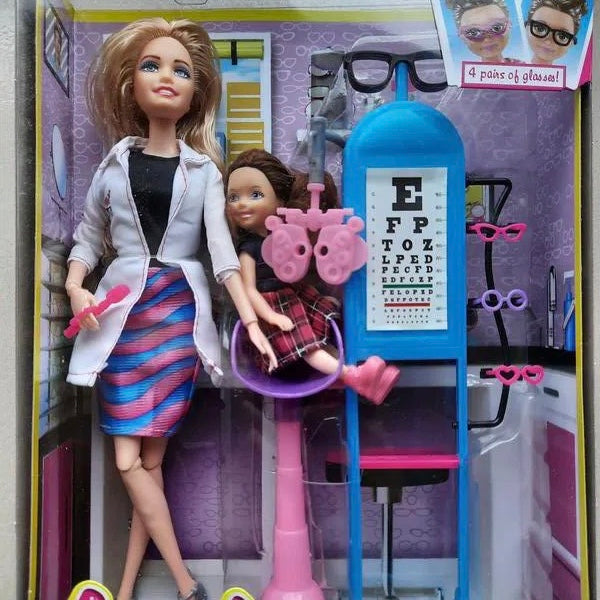 Barbie Eye Doctor Examination with Patient