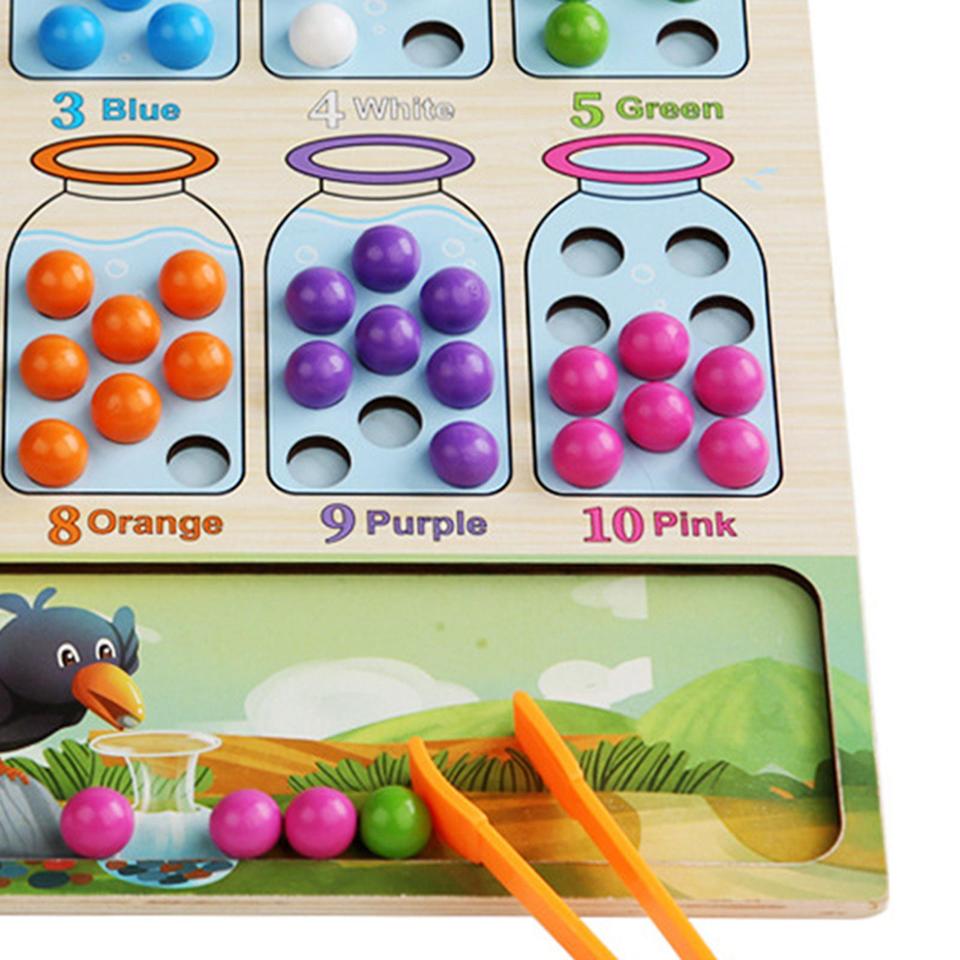 Logic educational and motor coordination beads sorting toy