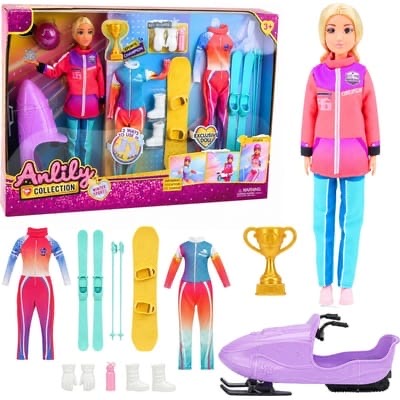 Skiing & snow boarding doll set