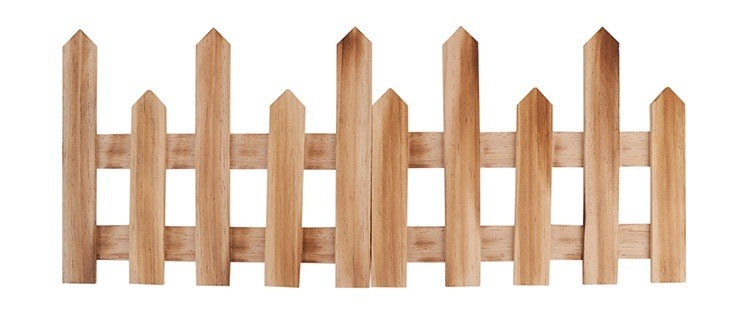 Wooden garden fence