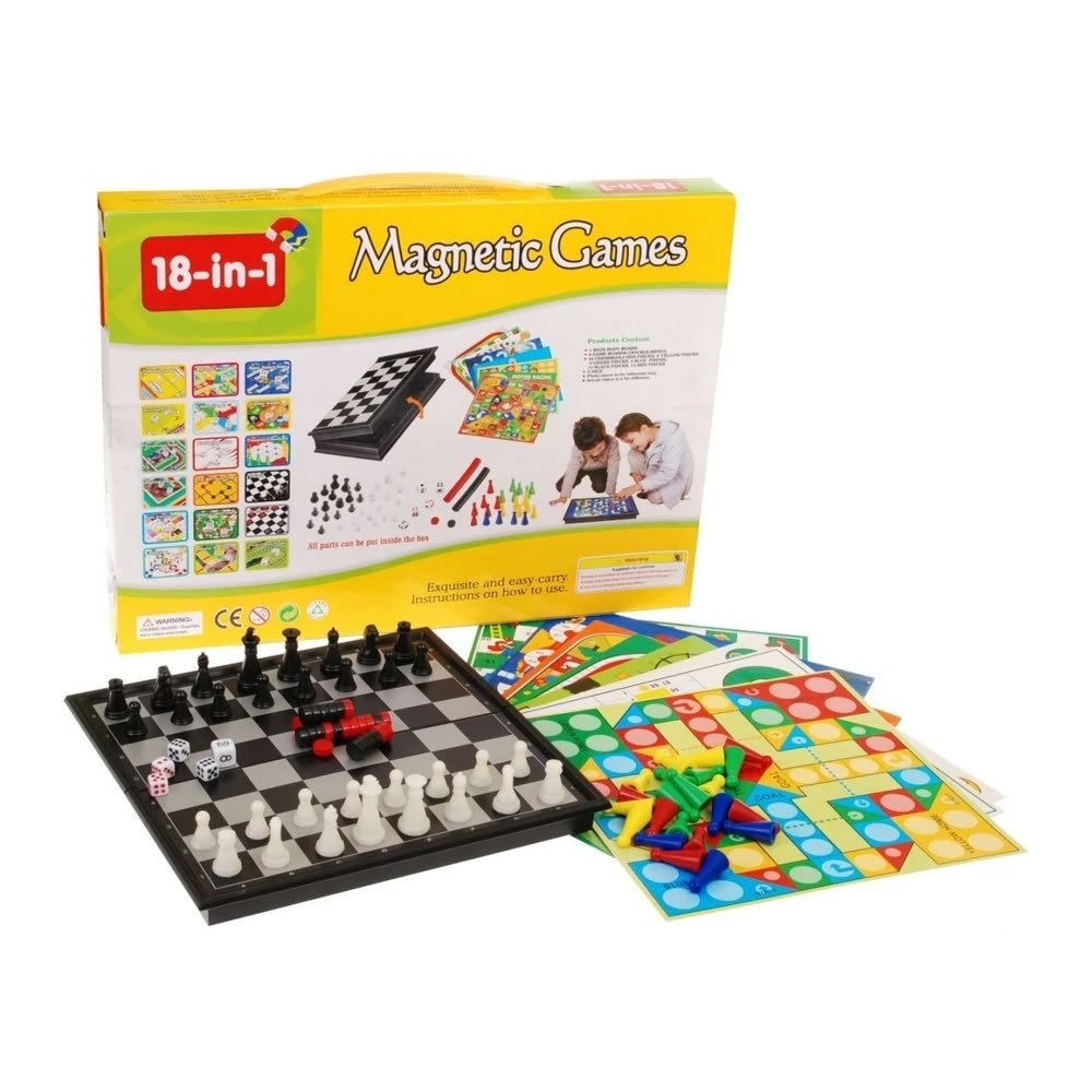 18-in-1 Magnetic Games Set