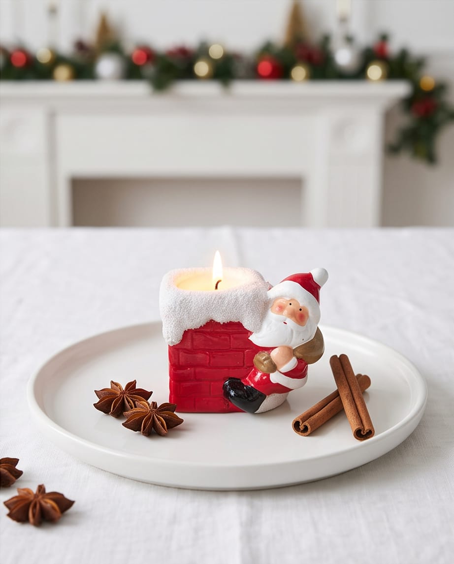 decorative Christmas chimney-shaped candle
