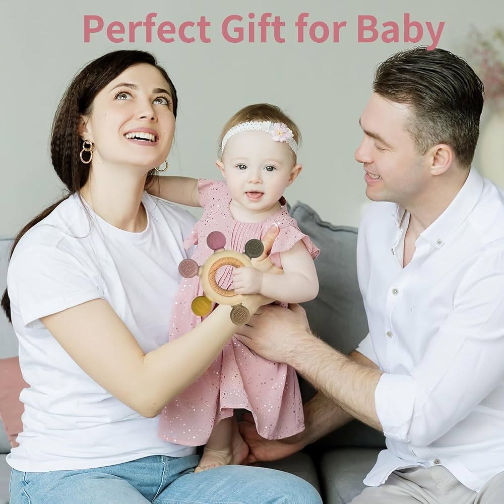 Silicone and Wooden Rudder Teething Ring