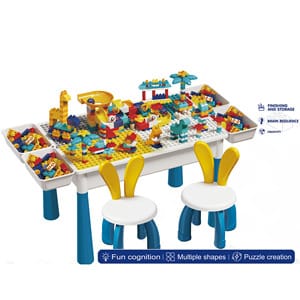 children's building block table set