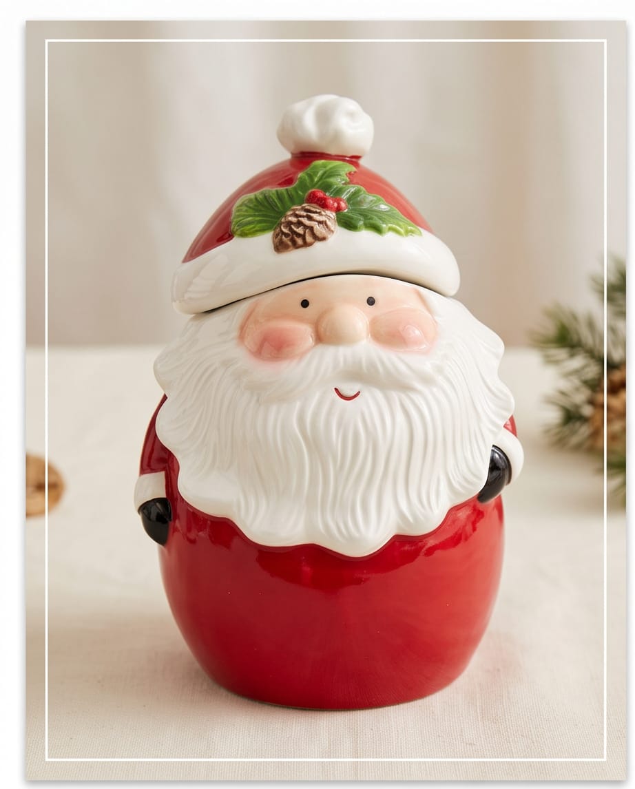 ceramic Santa Claus cookie jar