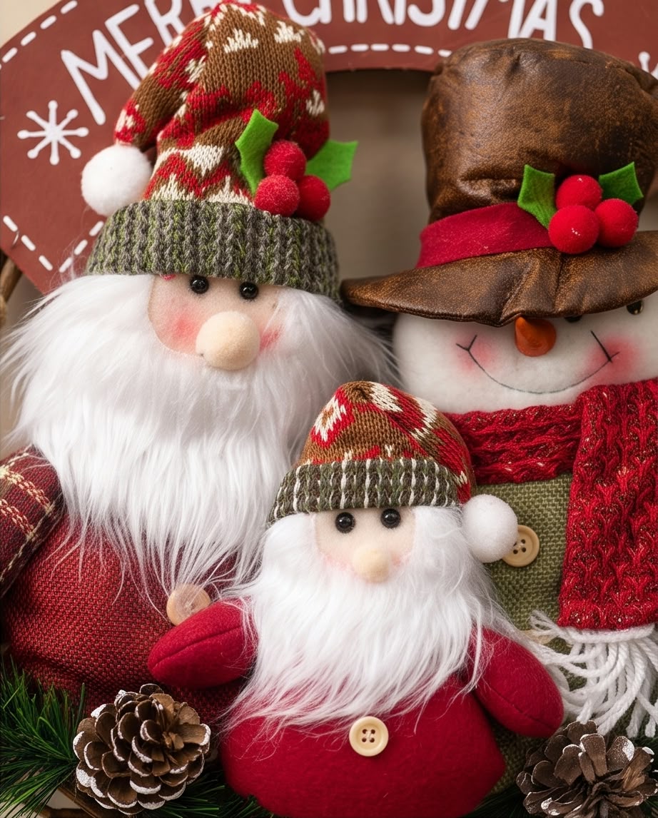 Christmas rattan door wreath
