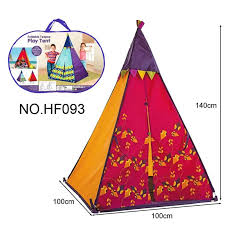 Foldable tee pee play tent