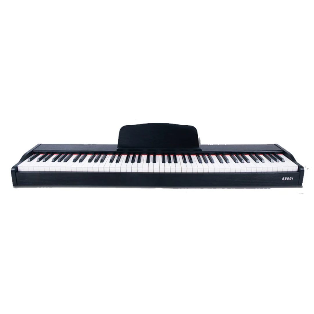 Electronic piano keyboard featured graphic
