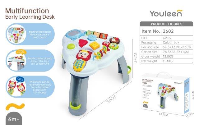 Multifunction early learning desk