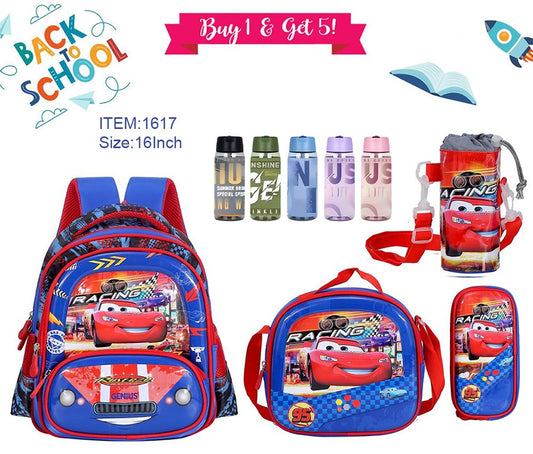 Cars Mcqueen Backpack 16” set