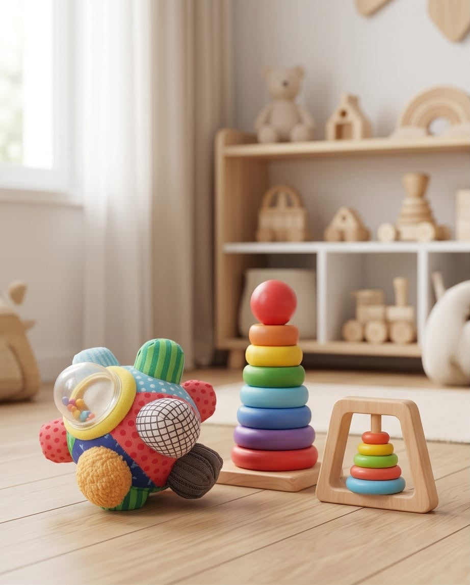 Wooden ring stacker
