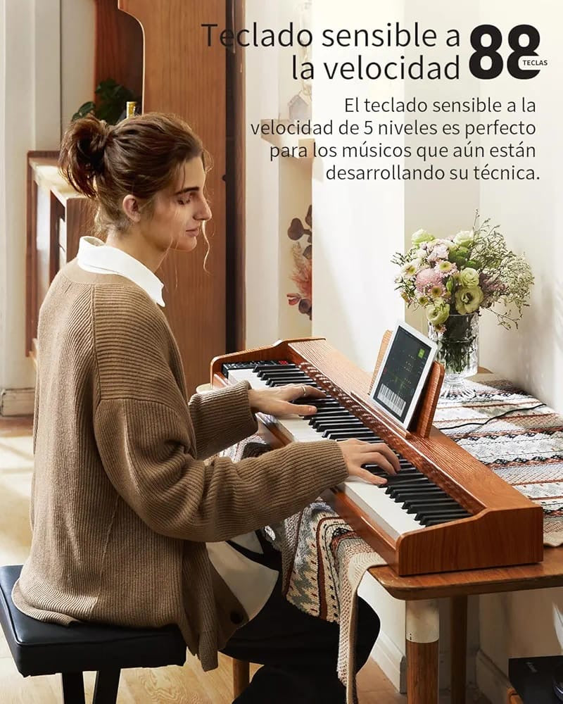 Electronic piano keyboard featured graphic