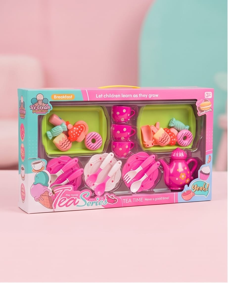 Pretend tea and dessert set