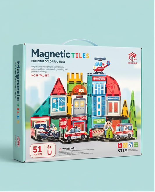 Magnetic tiles set