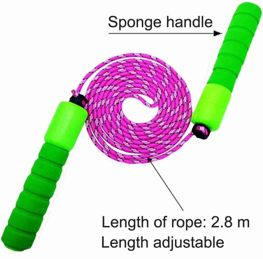 Jump Rope Green Handle Red Rope Colorful Jumping Rope with Sponge Handle – Hazimeh Toys