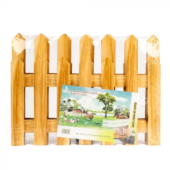 Wooden garden fence