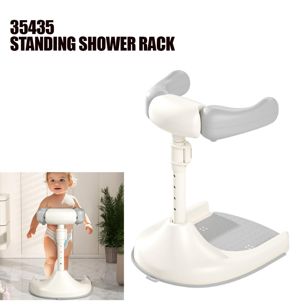 Standing shower rack
