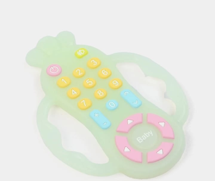 silicone baby remote control teething toy.