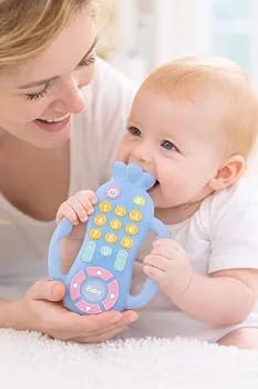silicone baby remote control teething toy.