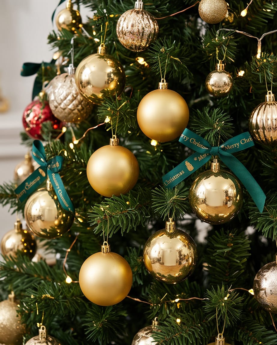 43-piece set of Matt & Shiny Christmas Hanging Balls