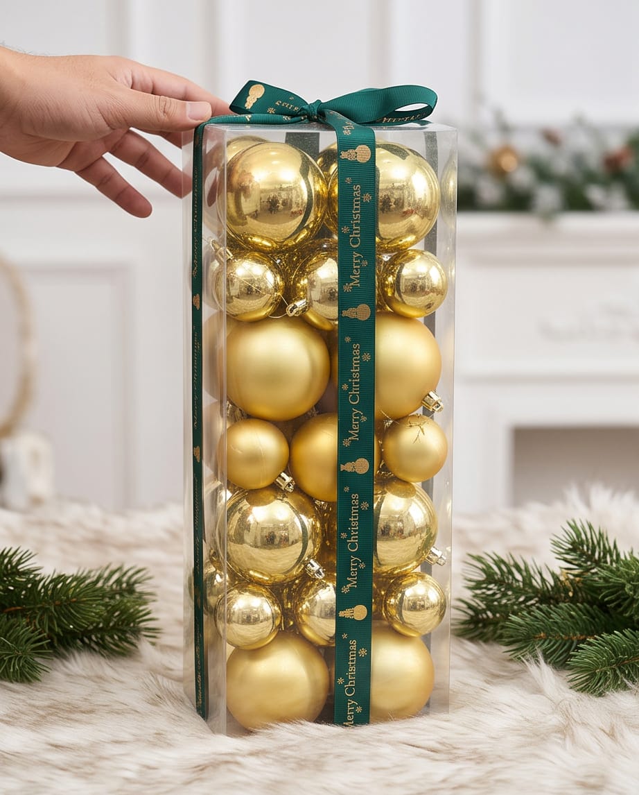 43-piece set of Matt & Shiny Christmas Hanging Balls