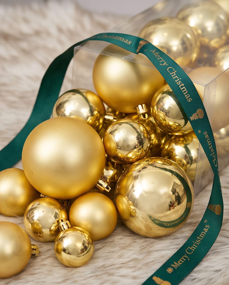43-piece set of Matt & Shiny Christmas Hanging Balls