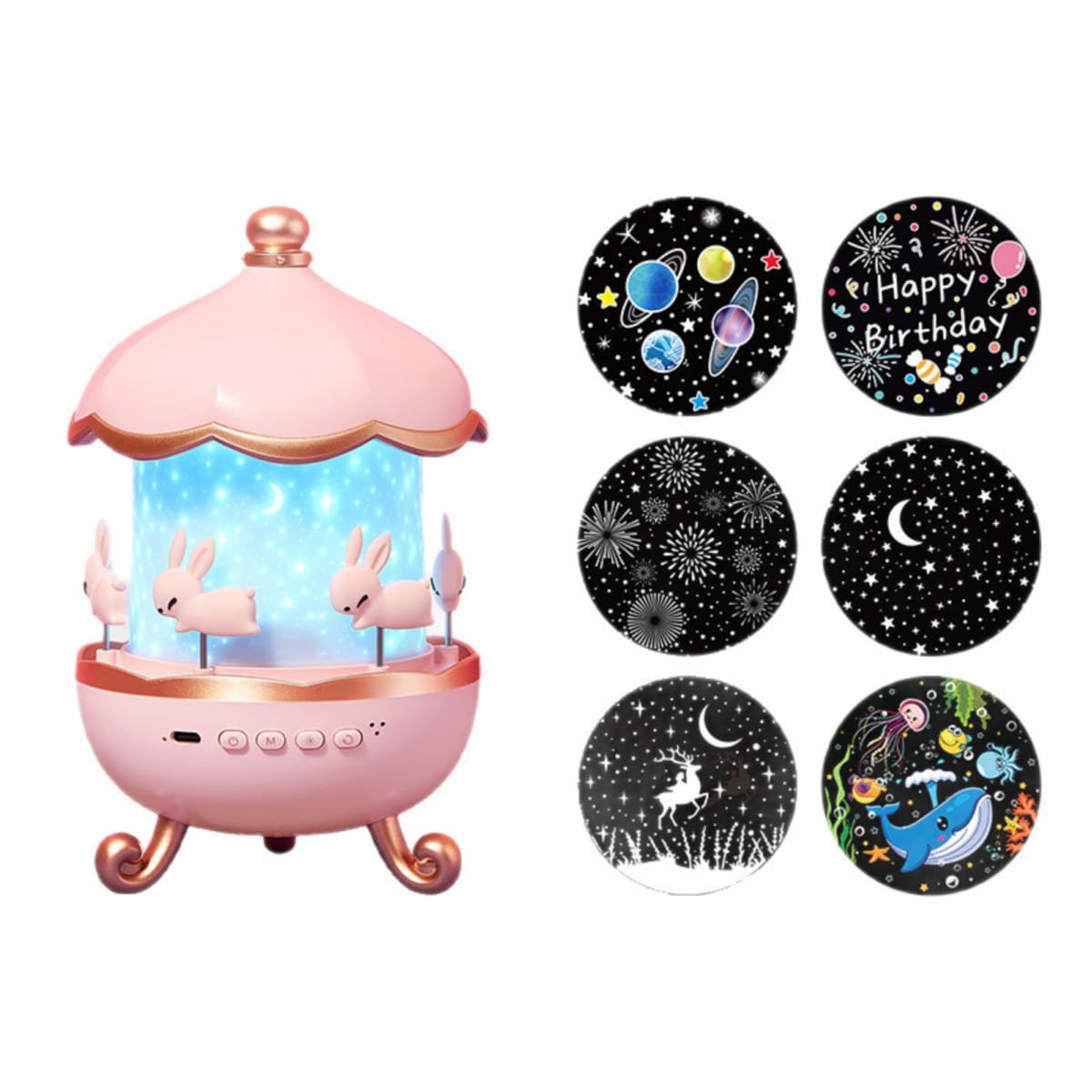 Bunny Carousel Night Light Projector