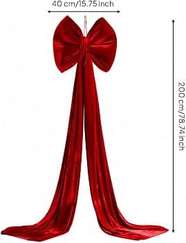 lustrous red velvet decorative bow