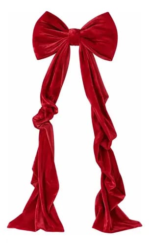 lustrous red velvet decorative bow