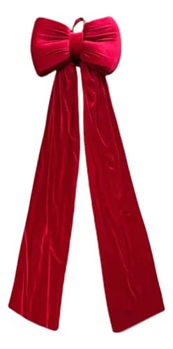 lustrous red velvet decorative bow