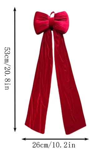 lustrous red velvet decorative bow