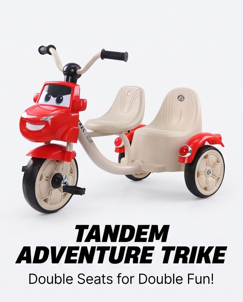 double-seat toddler tricycle