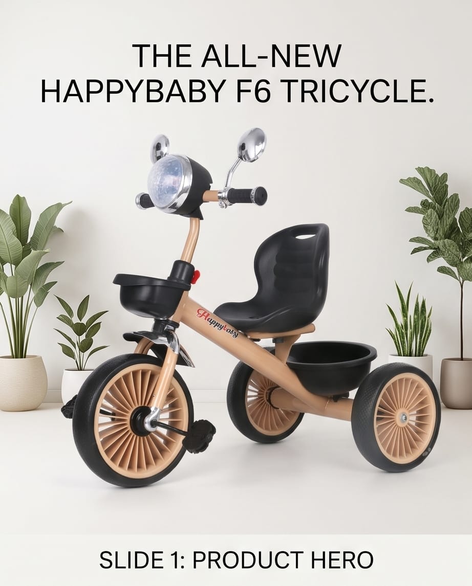 child's three-wheeled ride-on tricycle