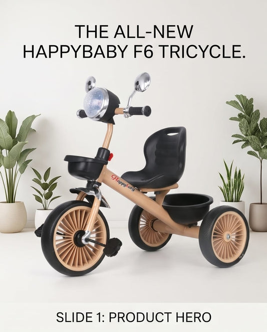 child's three-wheeled ride-on tricycle
