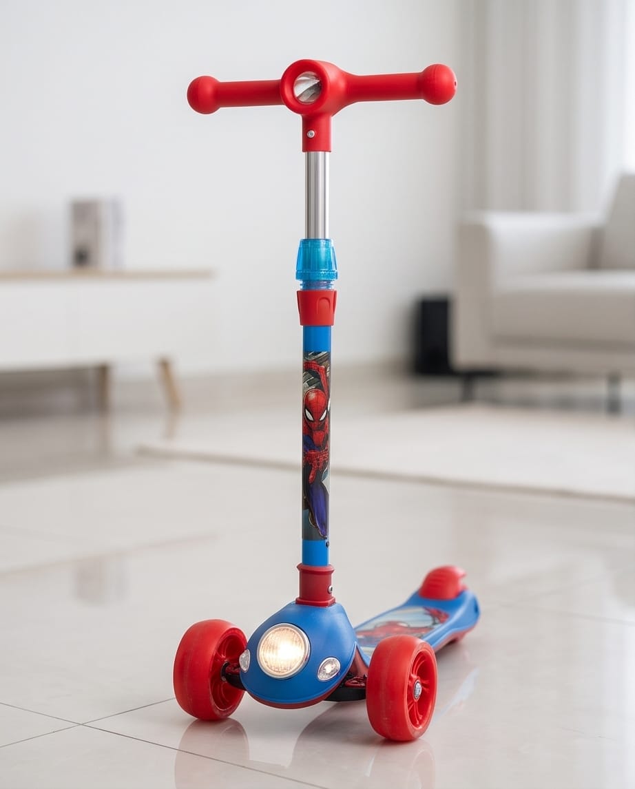 Marvel Spider-Man 3-wheel foldable twist scooter