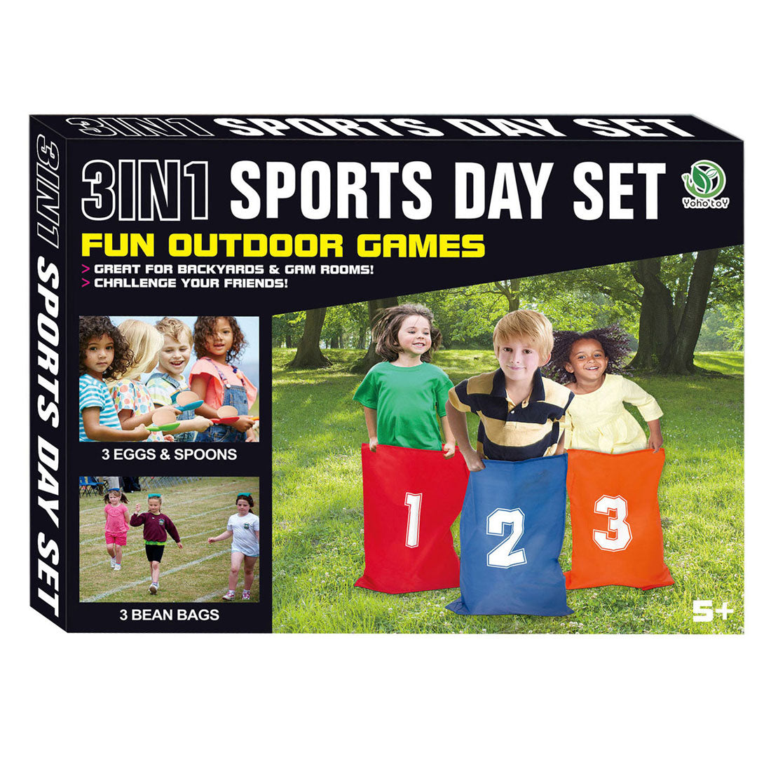 3-in-1 Sports Day Set designed for outdoor and garden games